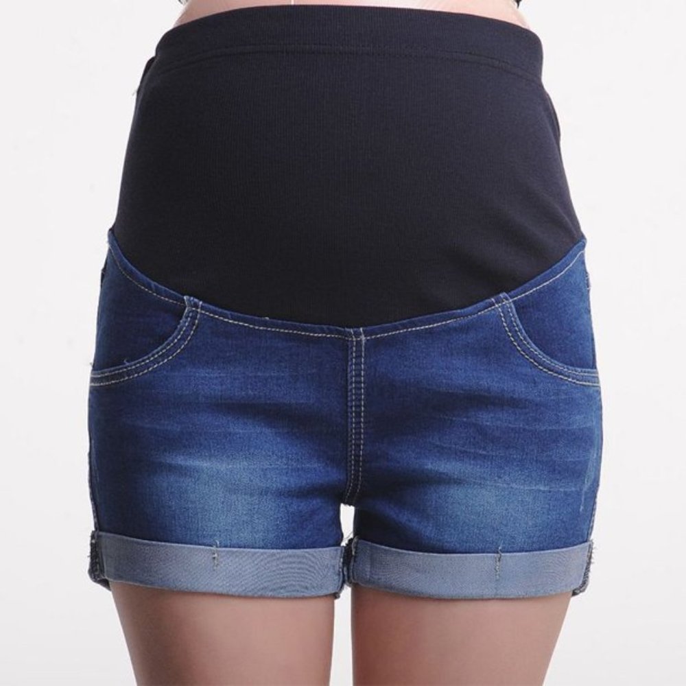 PatPat Women Maternity Pretty Maternity Denim Shor